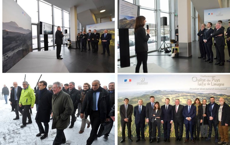 Visite officielle sur site du Président de la République, Monsieur Emmanuel Macron, en soutien à la candidature