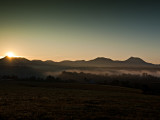 Coucher de soleil sur la Chaîne des Puys